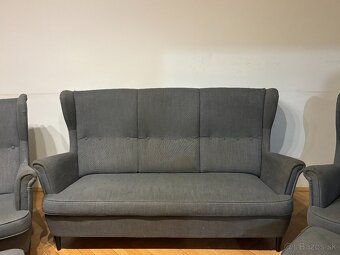 Sivá gaučová súprava IKEA STRANDMON - 2