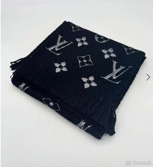 Šál Louis Vuitton - čierno/strieborný - 2