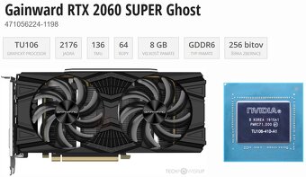 RTX 2060 SUPER Gainward Ghost – perfektný stav - 2