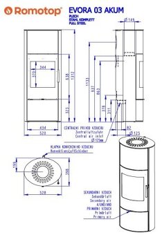 Krbové kachle Romotop 6.5kW - 2
