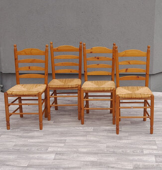 Set stoličiek s rebríkovými operadlami ( 4 ks ). - 2