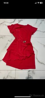 Nádherné Elegantné spoločenské šaty s brošňou - 2