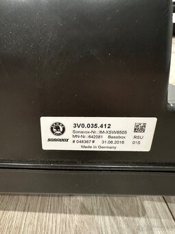 Škoda Superb III 2016-2020 subwoofer Canton 3V0 035 412 - 2