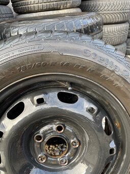 Plechové disky 5x100 R14 + pneu - 2