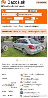 Škoda Fabia combi 1.2 2008 - 2