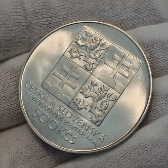 UNC - 500 Kčs 1993 - Československý tenis - 2