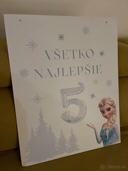 Závesná tabula na oslavu 5 rokov Elsa - 2