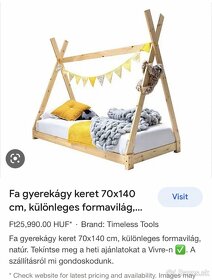 Rám detskej postieľky (70x140) bez matracu - 2