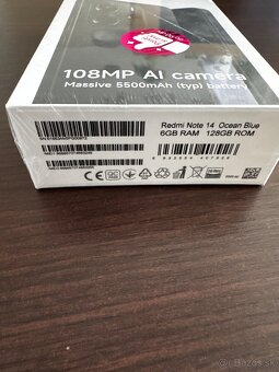 Novy, este zabaleny telefon Redmi Note 14 6GB RAM 128GB ROM - 2