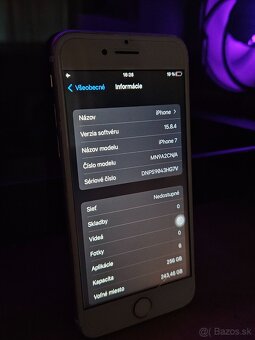 IPhone 7 256GB RoseGold nová batéria 100% - 2