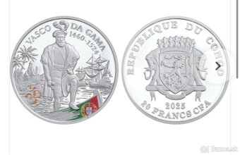 Strieborna minca moreplavci a objavitelia Vasco da Gama - 2