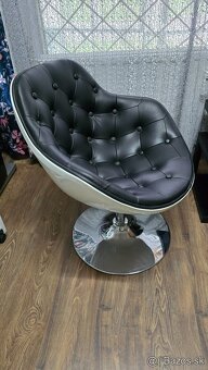 Bielo cierne otocne kresla - 2