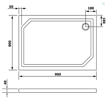 keramická sprchová vanička Gelco SARA HS8090 - 2