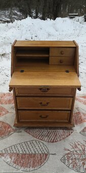 Rustikální šuplíková komoda - vyklápěcí psací stůl - 2