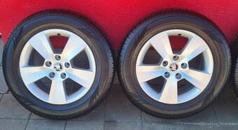 ŠKODA SUPERB 5x112 HLINÍKOVÉ DISKY S LETNÝMI PNEUMATIKAMI - 2