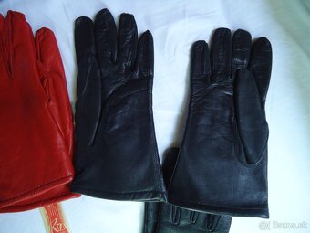 Kožené rukavice dámske, nenosené - 2