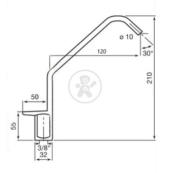 Jednocestná vodovodná batéria (chróm) - 2