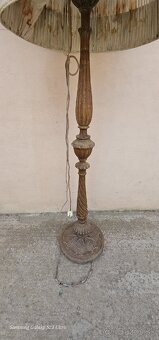 Vintage drevená stojacia lampa 170 cm - 2