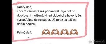 Angličtina, slovenčina, matematika, biológia, chémia - 2