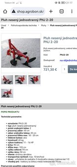 Pluh, pluhy, dvojpluh Agrobon PNJ 2-20, trojbod - 2
