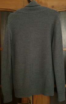 Pánsky sveter na zapínanie Zara sivý veľkosť M - 2