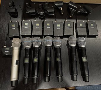 Predám bezdrôtové sety Shure UR4D - 2