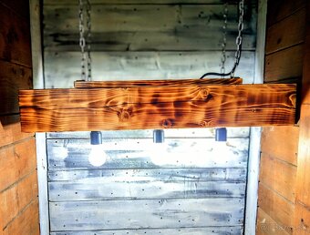 Drevená závesná lampa - 2