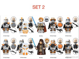 Rôzne figúrky Star Wars 8 (8ks) - typ lego - nové - 2