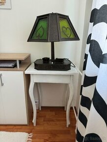 Predám starožitnú medenú pokrovú lampu so stolíkom - 2