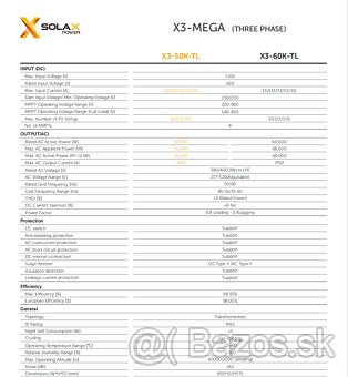 FVE striedač Solax X3-50k-TL - 2