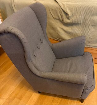 Detske Ikea kreslo sive - Strandmon, BA - 2