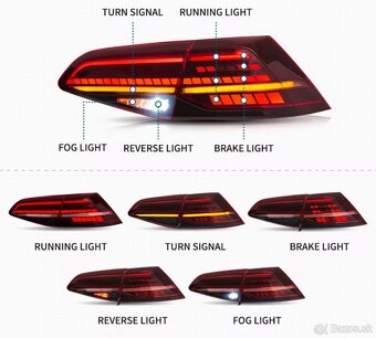 Svetlá VW Golf 7 Hatchback, upgrade zo žiaroviek na LED - 2