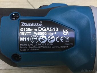 Nová AKU úhlová bruska MAKITA DGA513 s baterií a příslušenst - 2