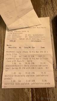 Vymenim predam iPhone 16 Pro Max kupeny v iStores - 2