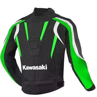 Moto Kožená Bunda Kawasaki - 2