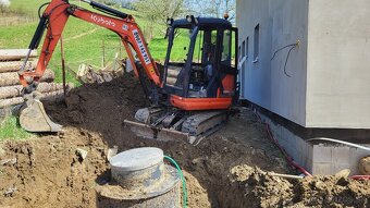 Prenájom - požičanieminibágra 2,8t - Kubota - 2