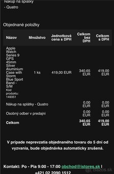 Apple watch serries9 velkosť45 - 2