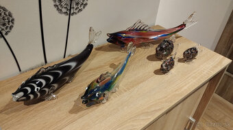 Sklenené ryby a labute - 2