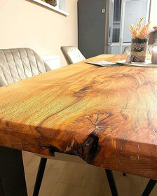 Jedálenský stôl z masívu ,,OAK Wild butterfly" Dinning Table - 2