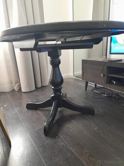 Predam okruhly stol z masivu, 90cm priemer, rozkladaci - 2