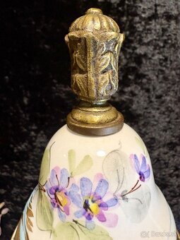 Starozitna porcelánové amorálne s bronzom, znacena - 2