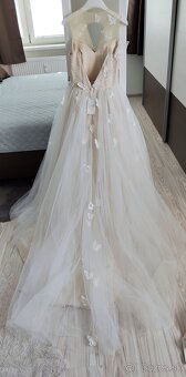 Svadobné šaty odtieň ecru - 2