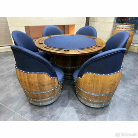 Pokrový stôl - Whisky Barrel Chairs - 2
