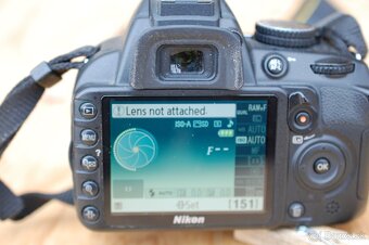 Nikon D3100+SDkarta... iba telo s popruhom - 2