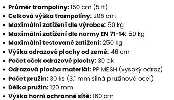 Trampolína 150cm - Agasport - 2