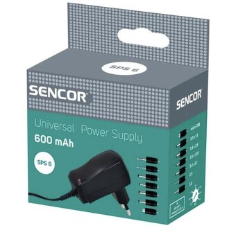 SENCOR univerzálna nabíjačka SPS 6, 600mA - 2