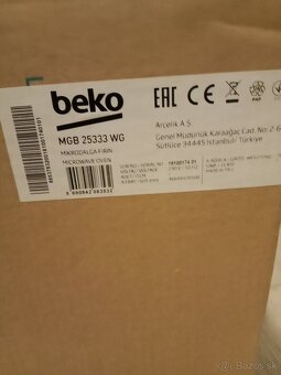 Beko mgb 25333 wg - 2