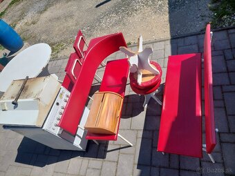 stôl stoličky sporák rohová lavica, taburetky,digestor - 2