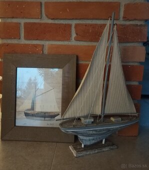 Dekorácia, obraz a loď - 2