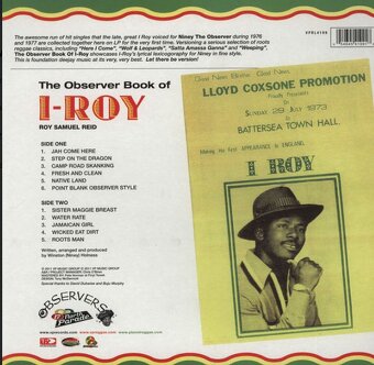 Reggae - I-Roy – The Observer Book Of Roy Samuel Reid - 2